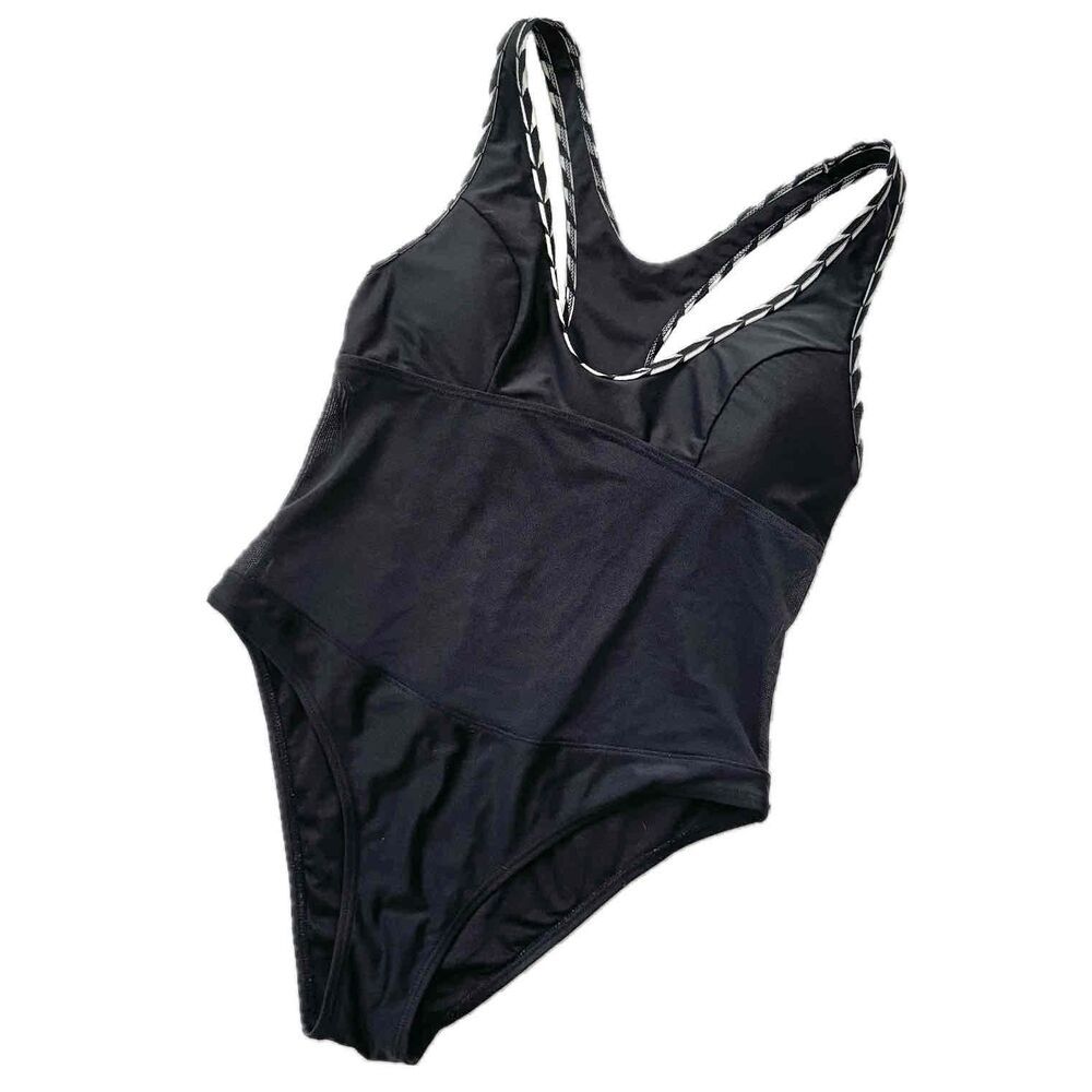 La Perla Black  One-piece Swimsuit Mesh Details L Large